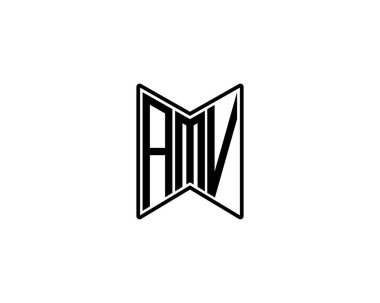 AMV logo tasarım vektör şablonu. AMV