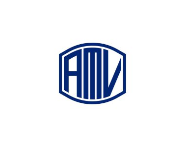 AMV logo tasarım vektör şablonu. AMV