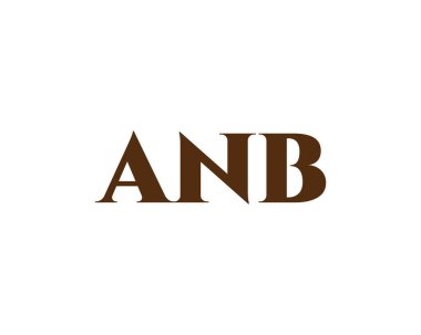 ANB Logo tasarım vektör şablonu. ANB