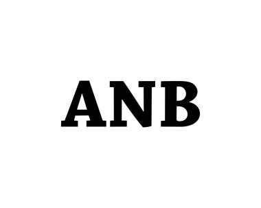 ANB Logo tasarım vektör şablonu. ANB