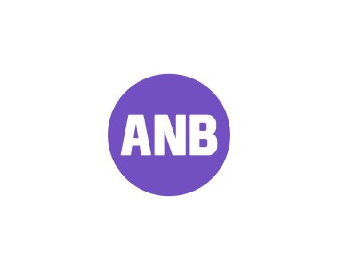 ANB Logo tasarım vektör şablonu. ANB