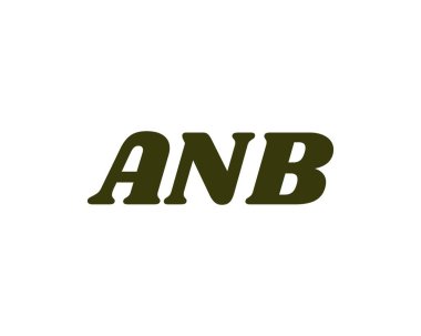ANB Logo tasarım vektör şablonu. ANB