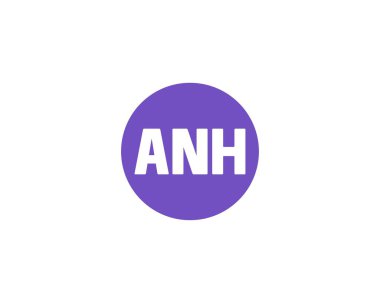 ANH logo tasarım vektör şablonu. ANH