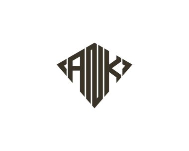 ANK logo tasarım vektör şablonu. ANK