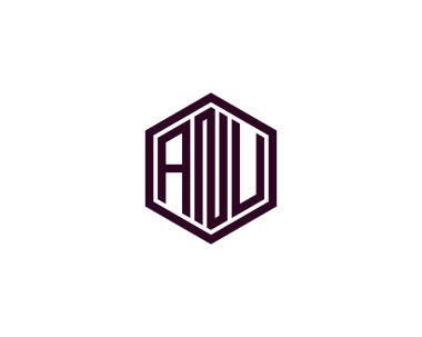 ANU logo tasarım vektör şablonu. ANU
