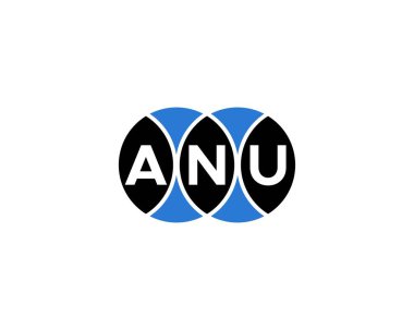 ANU logo tasarım vektör şablonu. ANU