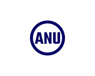 ANU logo tasarım vektör şablonu. ANU