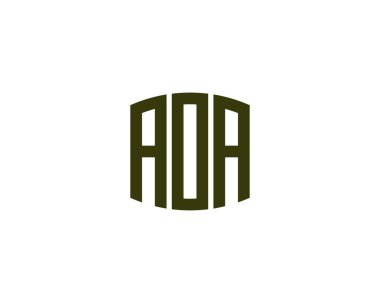 AOA logo tasarım vektör şablonu. AOA