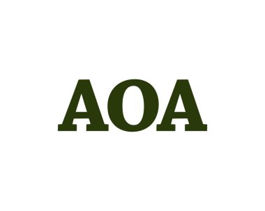 AOA logo tasarım vektör şablonu. AOA