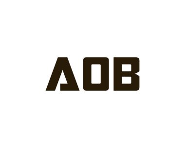 AOB logo tasarım vektör şablonu. AOB