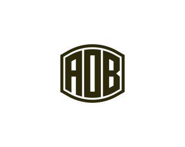 AOB logo tasarım vektör şablonu. AOB