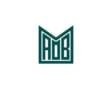 AOB logo tasarım vektör şablonu. AOB