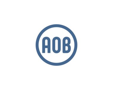 AOB logo tasarım vektör şablonu. AOB