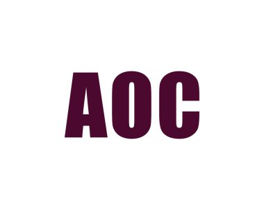 AOC Logo tasarım vektör şablonu AOC