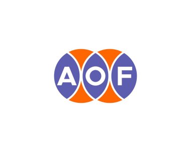 AOF logo tasarım vektör şablonu. AOF
