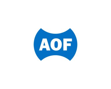 AOF logo tasarım vektör şablonu. AOF