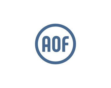 AOF logo tasarım vektör şablonu. AOF