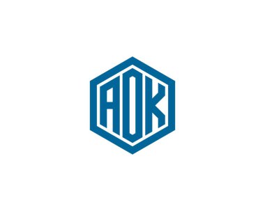 AOK Logo tasarım vektör şablonu. Tamam.