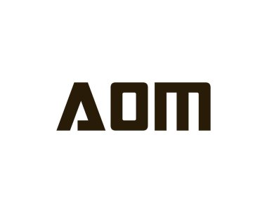 AOM Logo tasarım vektör şablonu. AOM