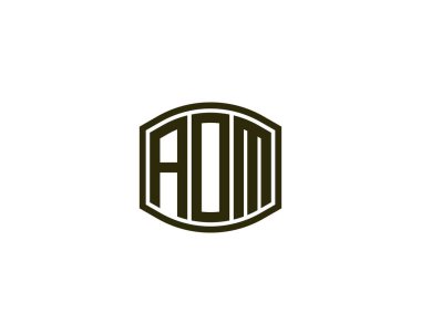 AOM Logo tasarım vektör şablonu. AOM