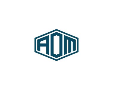 AOM Logo tasarım vektör şablonu. AOM