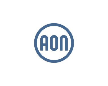 AON logo tasarım vektör şablonu. AON