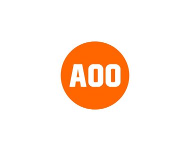 AOO Logo tasarım vektör şablonu. AOO