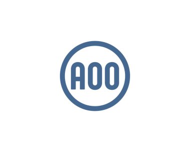 AOO Logo tasarım vektör şablonu. AOO