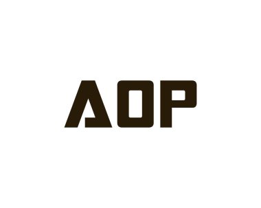 AOP logo tasarım vektör şablonu. AOP