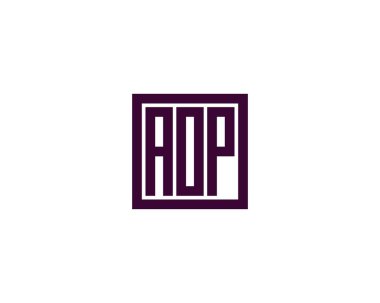 AOP logo tasarım vektör şablonu. AOP