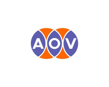 AOV logo tasarım vektör şablonu. AOV