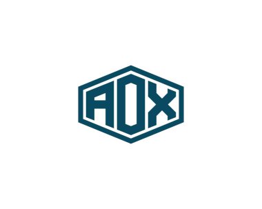 AOX logo tasarım vektör şablonu. AOX