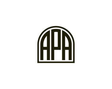 APA logo tasarım vektör şablonu. APA
