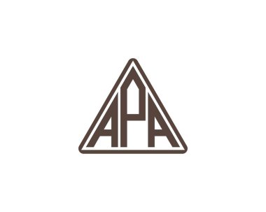 APA logo tasarım vektör şablonu. APA