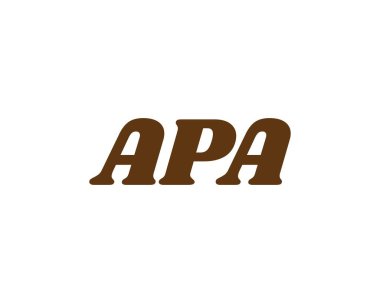 APA logo tasarım vektör şablonu. APA