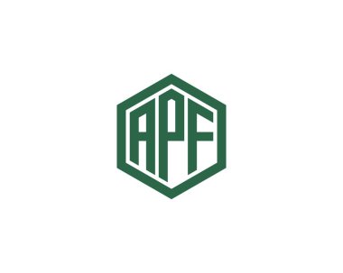 APF logo tasarım vektör şablonu. APF