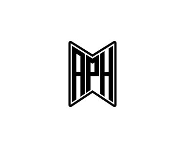 APH logo tasarım vektör şablonu. APH