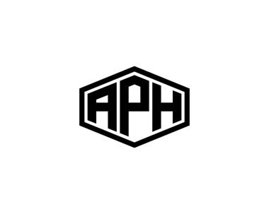 APH logo tasarım vektör şablonu. APH