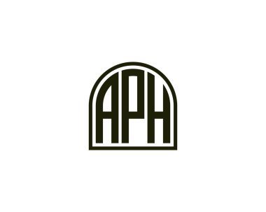 APH logo tasarım vektör şablonu. APH