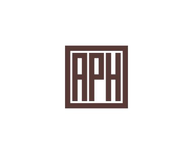 APH logo tasarım vektör şablonu. APH