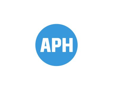 APH logo tasarım vektör şablonu. APH