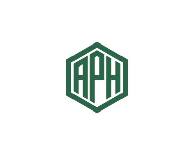 APH logo tasarım vektör şablonu. APH