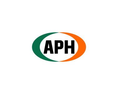 APH logo tasarım vektör şablonu. APH