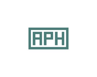 APH logo tasarım vektör şablonu. APH