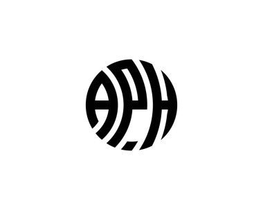 APH logo tasarım vektör şablonu. APH