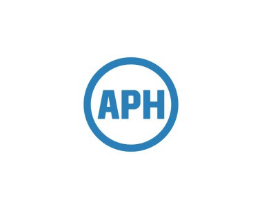 APH logo tasarım vektör şablonu. APH