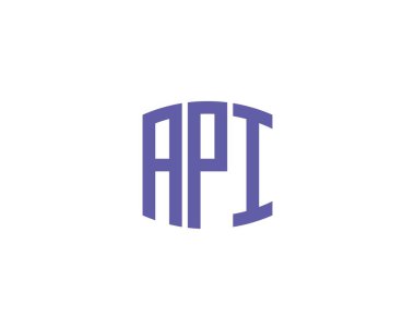 API logo tasarım vektör şablonu. API