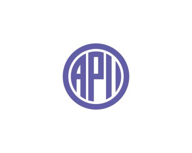 API logo tasarım vektör şablonu. API