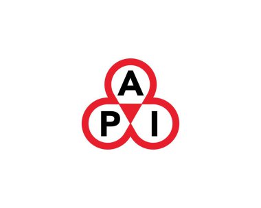 API logo tasarım vektör şablonu. API