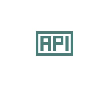API logo tasarım vektör şablonu. API